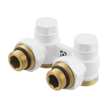 Узел нижнего подключения радиатора Raftec WHITE 1/2"*3/4" (HRKА11-W) угловой
