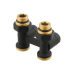 Узел нижнего подключения радиатора Raftec BLACK 1/2"*3/4" (DHRKS11-B) прямой 