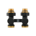 Узел нижнего подключения радиатора Raftec BLACK 1/2"*3/4" (DHRKS11-B) прямой 