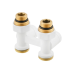 Узел нижнего подключения радиатора Raftec WHITE 1/2"*3/4" (DHRKS11-W) прямой 