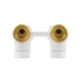 Узел нижнего подключения радиатора Raftec WHITE 1/2"*3/4" (DHRKS11-W) прямой 