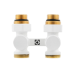 Узел нижнего подключения радиатора Raftec WHITE 1/2"*3/4" (DHRKS11-W) прямой 