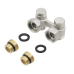 Узел нижнего подключения радиатора Raftec 1/2"*3/4" (HRKА11) угловой