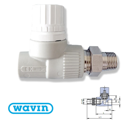 Вентиль PPR термостатический прямой Wavin Ekoplastik D20 (SVER020PXX)