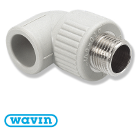 Кут Wavin Ekoplastik різьба наружна D32*1 (SKOЕ03232X) 