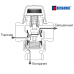 Трёхходовой смесительный клапан ESBE VTA312 DN15 1/2" 30-60 С° (31050200)