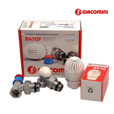 Комплект для подключения радиатора Giacomini R470FX003 1/2" угловой