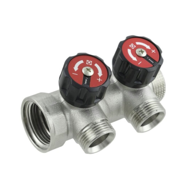 Колектор з регулюючими вентилями Raftec 1"*3/4" - 2 WAYS (KV03022)