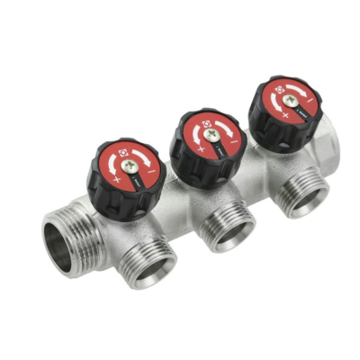 Коллектор с регулирующими вентилями Raftec 1"*3/4" - 3 WAYS (KV03023)