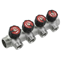 Коллектор с регулирующими вентилями Raftec 1"*3/4" - 4 WAYS (KV03024) Коллектор с регулирующими вентилями Raftec 1"*3/4" - 4 WAYS (KV03024)