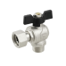 Кран кульовий з накидною гайкою Raftec BLACK 3/4" для води кутовий ВЗ (DRBM2)