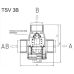  Триходовий змішувальний клапан Regulus TSV3B 1" DN25 55 С° (11281)