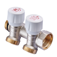 Коллектор с регулирующими вентилями ROHO R809-02 - 3/4"*3/4" EK (RO0249) - 2 вых. Коллектор с регулирующими вентилями ROHO R809-02 - 3/4"*3/4" EK (RO0249) - 2 вых.