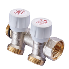 Коллектор с регулирующими вентилями ROHO R809-02 - 3/4"*3/4" EK (RO0249) - 2 вых.