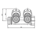 Коллектор с регулирующими вентилями ROHO R809-02 - 3/4"*3/4" EK (RO0249) - 2 вых.