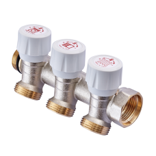 Коллектор с регулирующими вентилями ROHO R809-03 - 3/4"*3/4" EK (RO0250) - 3 вых.