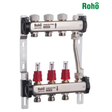 Коллекторный блок с байпасом, расходомерами и термостат. клапанами ROHO R814-03 - 1"*3 вых