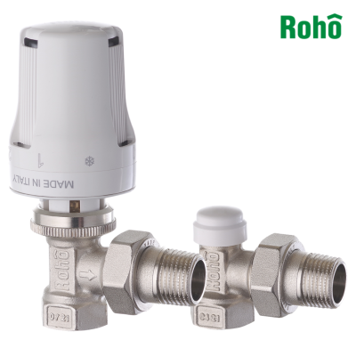 Комплект для подключения радиатора ROHO R5150-050K 1/2" угловой