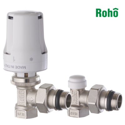 Комплект для підключення радіатора ROHO R5151-050K 1/2" кутовий (антипротечка)