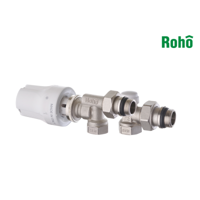 Комплект для подключения радиатора ROHO R5171-050K 1/2" осевой (антипротечка)