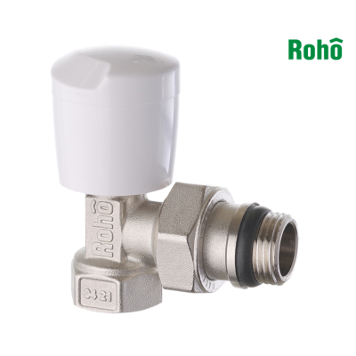 Вентиль радиаторный угловой ROHO R5551-050 - 1/2" подача (антипротечка)