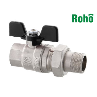 Кран із американкою прямий Roho - 3/4" (R105-075B) Black