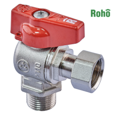 Кран шаровой ROHO R-116-050-1/2"*1/2" угловой с Н/Г (RO0235)